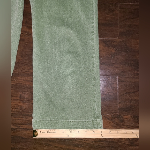 Calvin Klein Jeans Button Fly Cropped Olive Denim - Picture 8 of 10